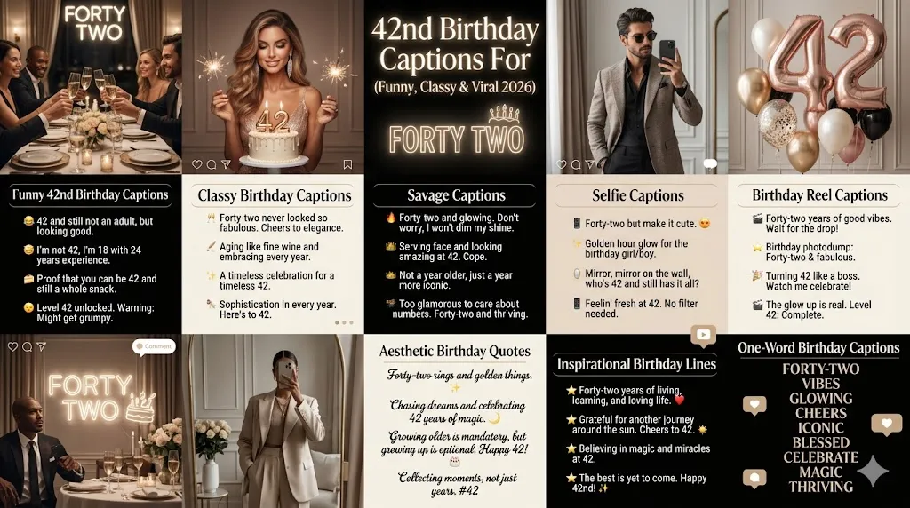 42nd Birthday Captions For Instagram