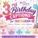 3rd Birthday Captions for Instagram