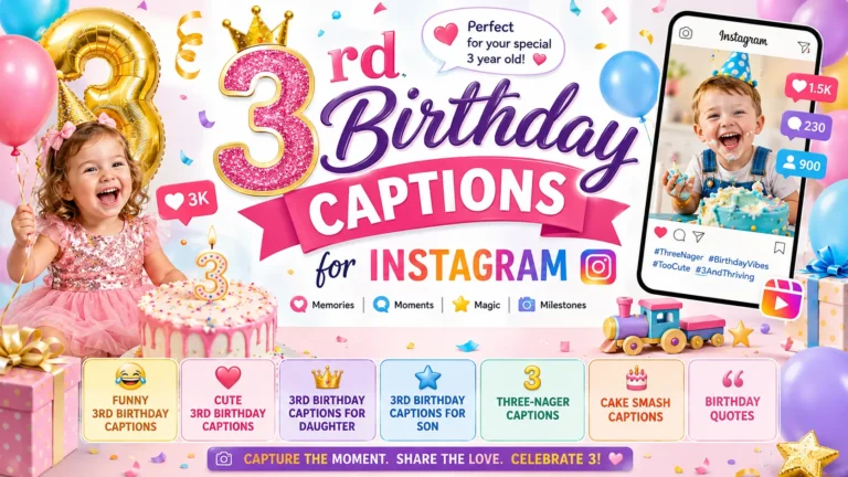 3rd Birthday Captions for Instagram