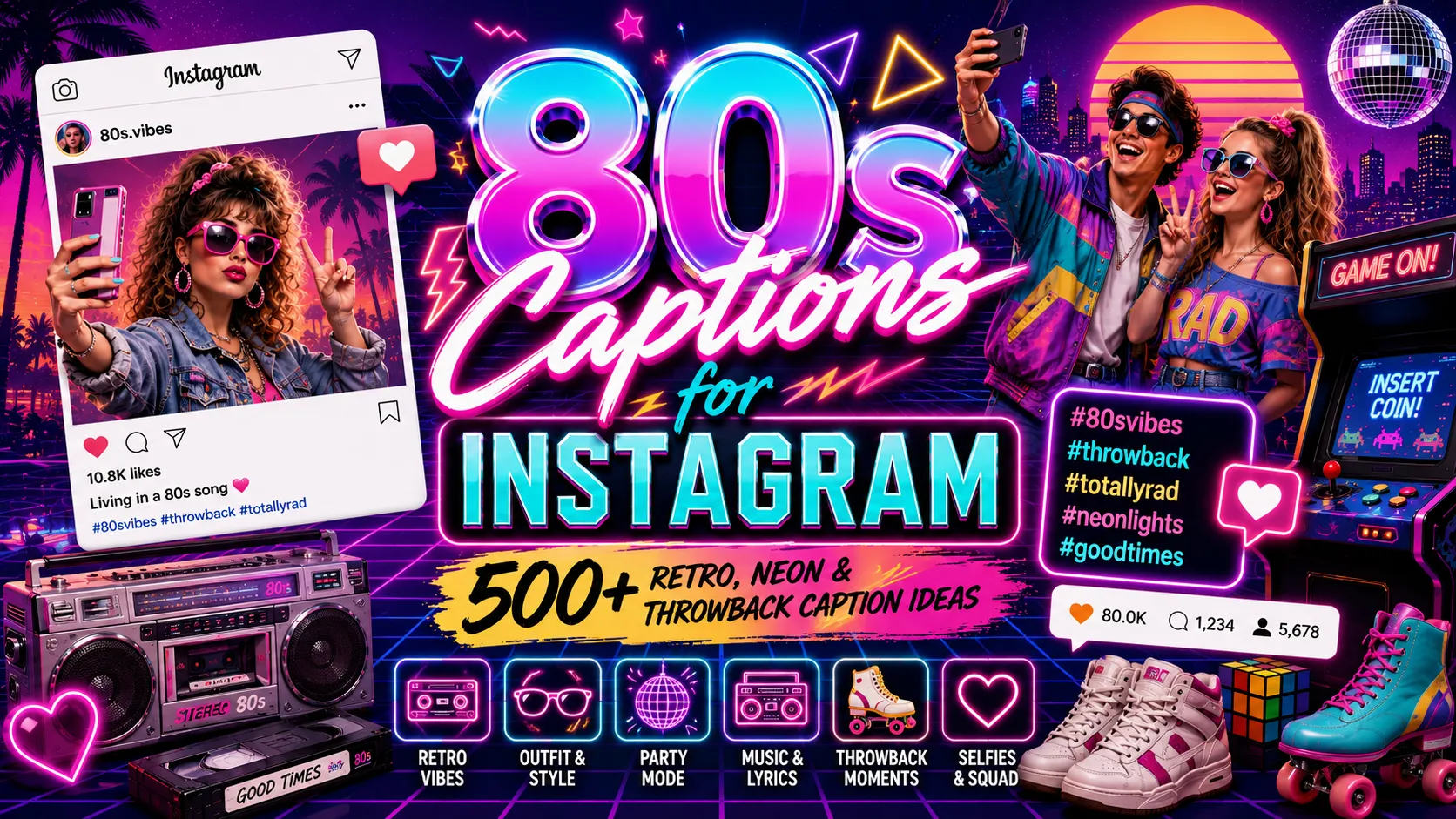 80s Captions for Instagram