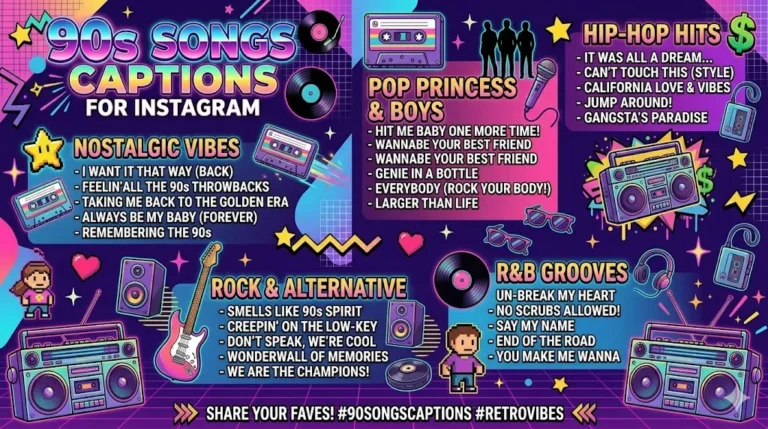 90s Songs Captions for Instagram