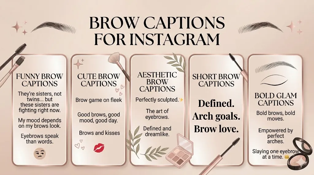 Brow Captions for Instagram