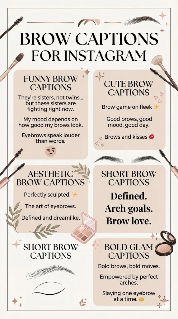 Brow Captions for Instagram
