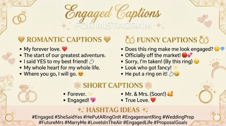 Engaged Captions for Instagram