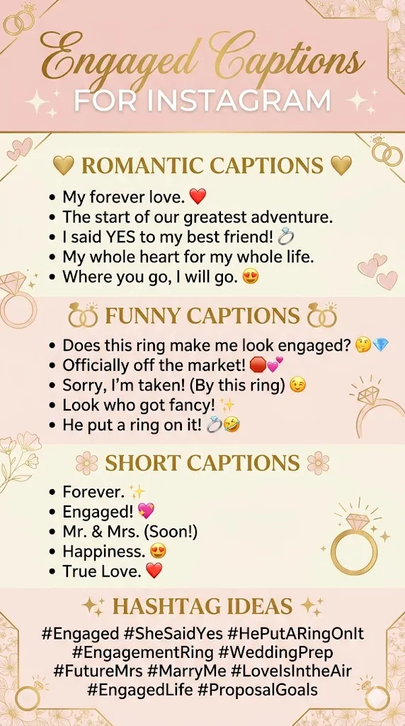 Engaged Captions for Instagram