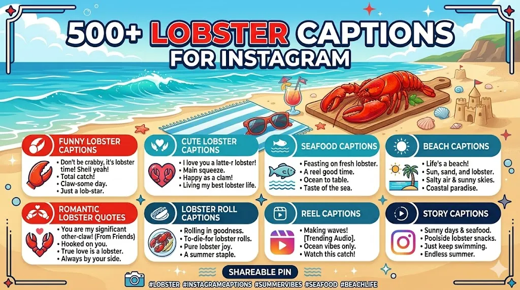 Lobster Captions for Instagram