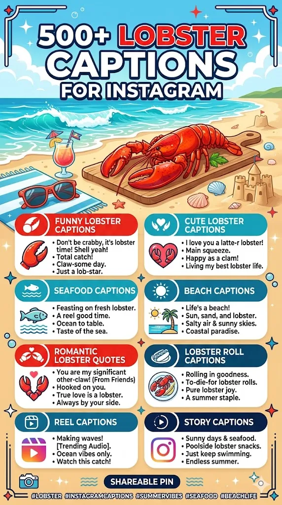 Lobster Captions for Instagram