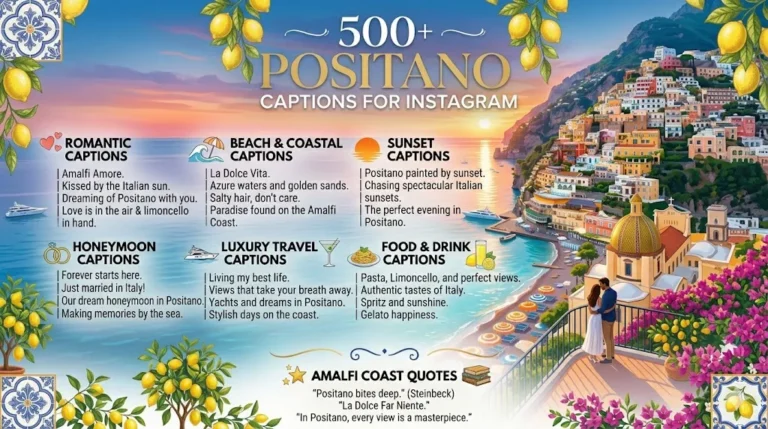Positano Captions for Instagram