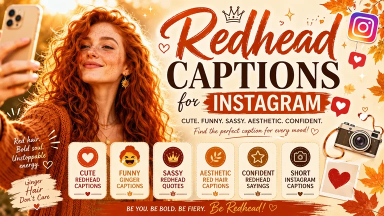 Redhead Captions for Instagram