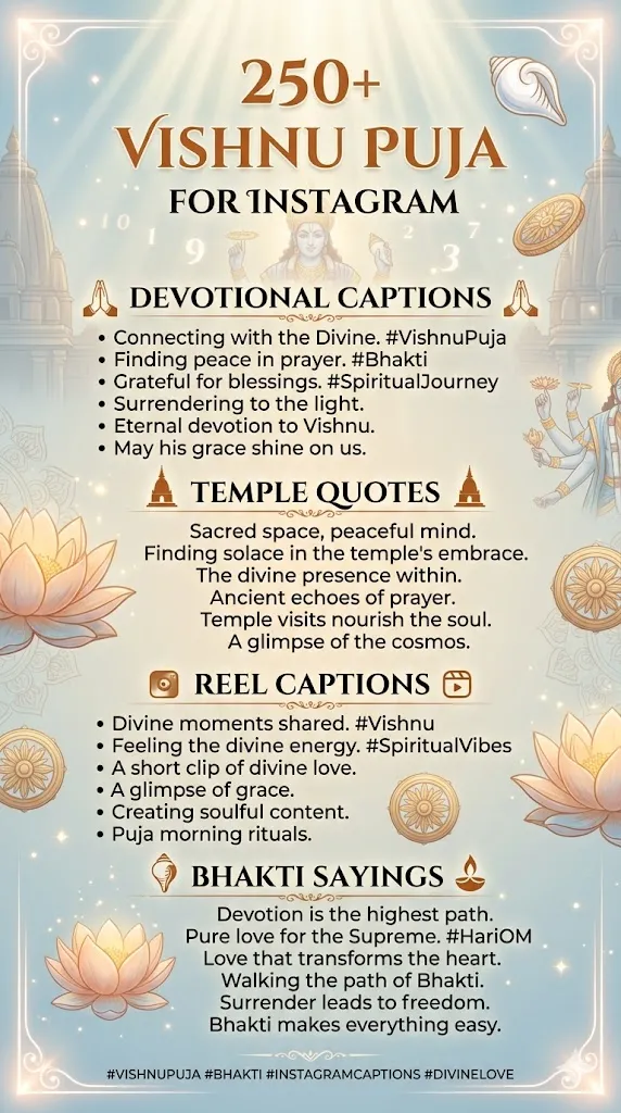 Vishnu Puja Captions for Instagram