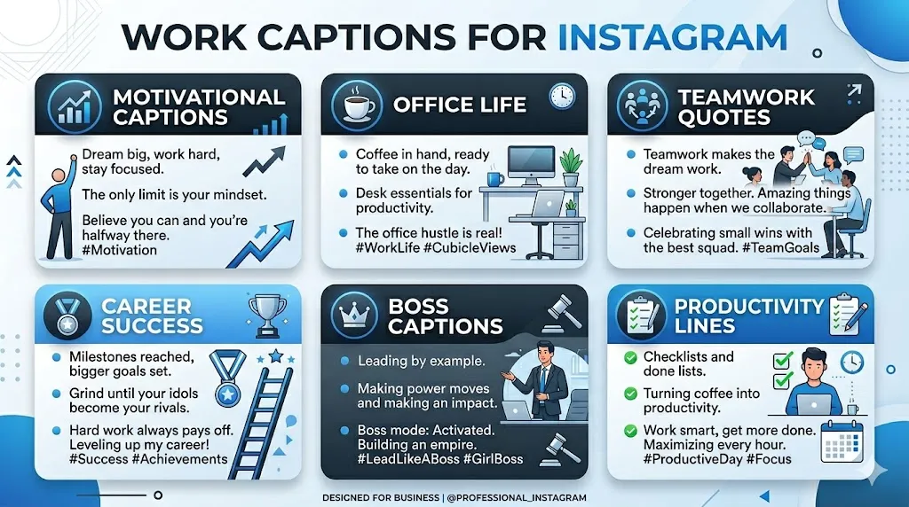 Work Captions for Instagram