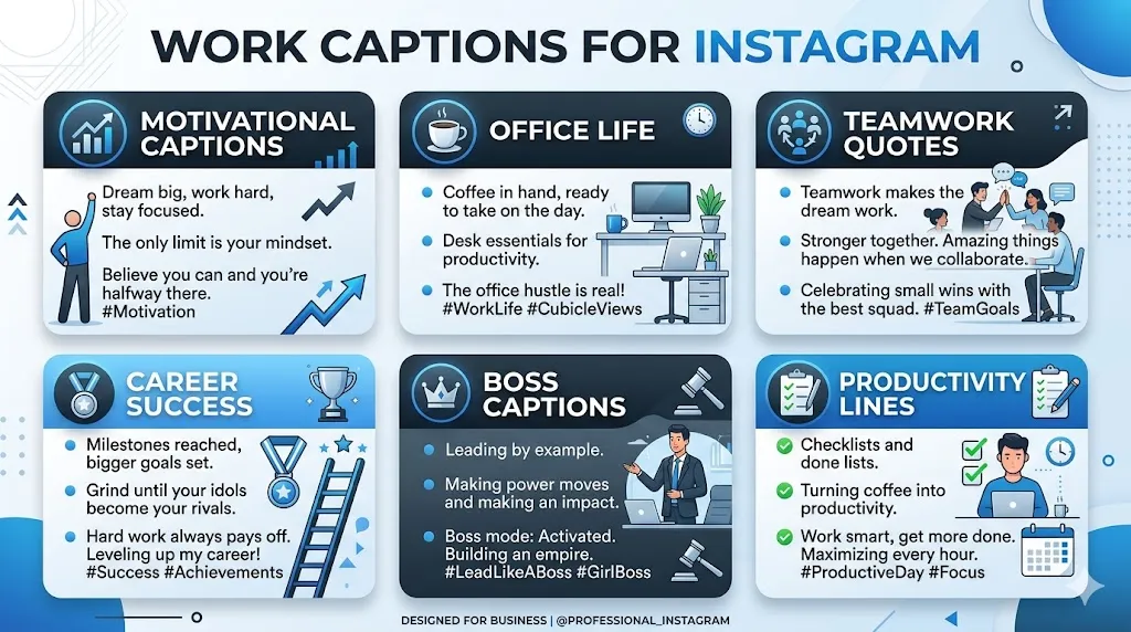 Work Captions for Instagram