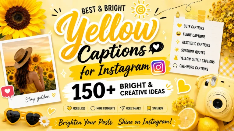 Yellow Captions for Instagram