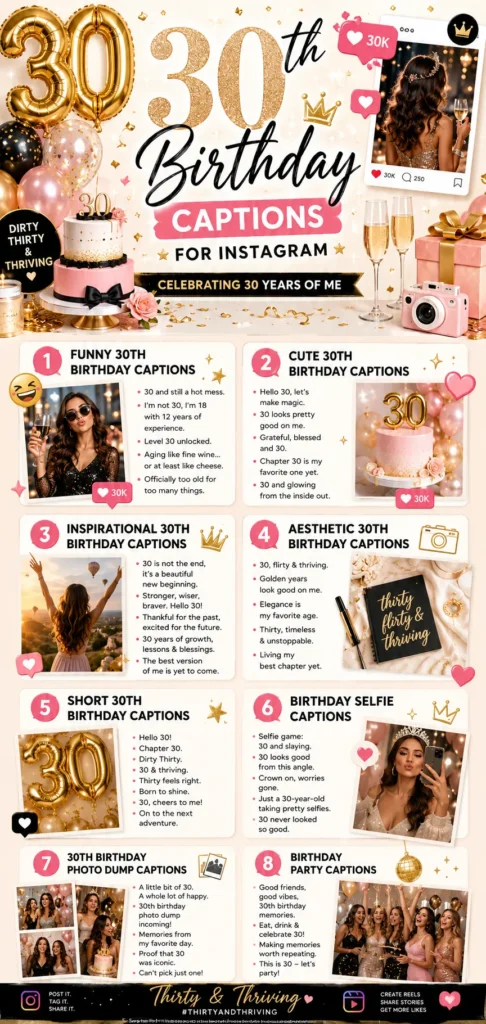 30th Birthday Captions For Instagram