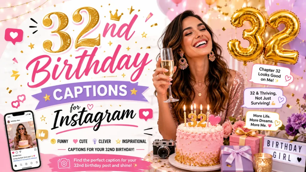 32nd Birthday Captions for Instagram