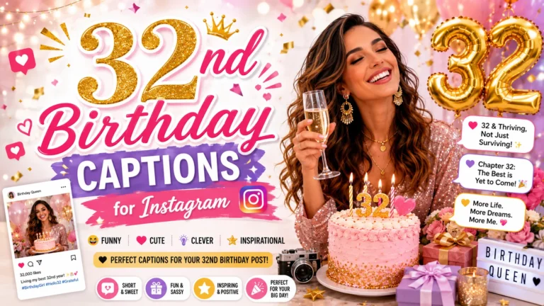 32nd Birthday Captions for Instagram