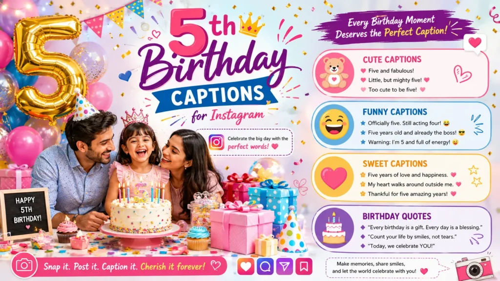 5th Birthday Captions For Instagram