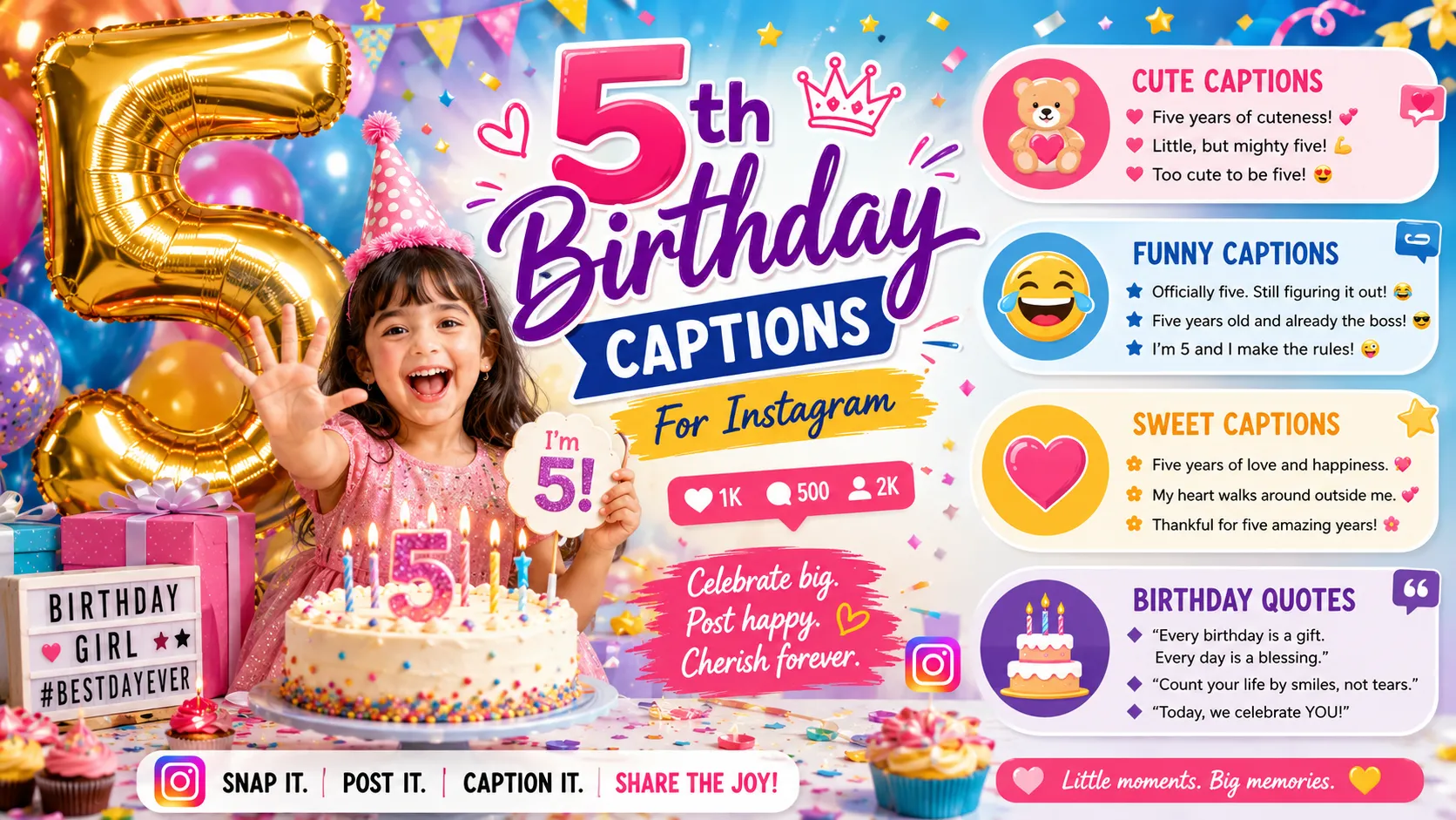 5th Birthday Captions For Instagram