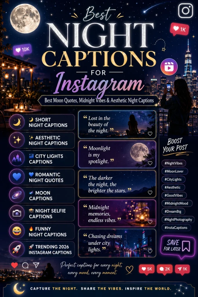 Night Captions For Instagram