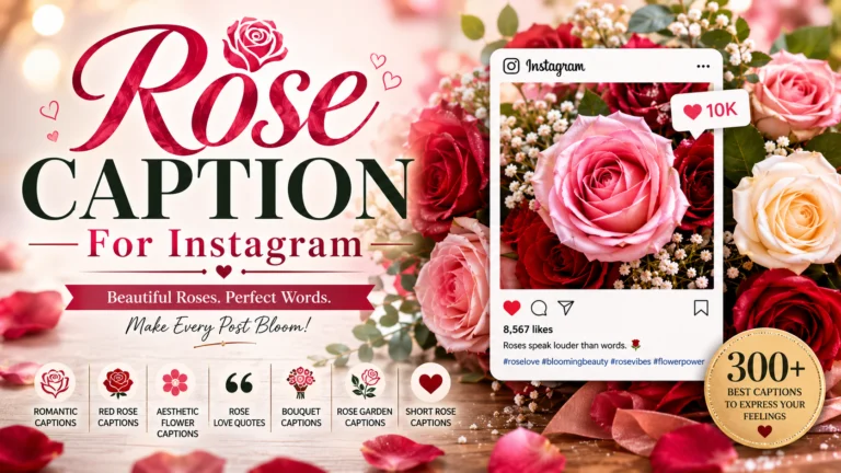Rose Caption For Insatagram