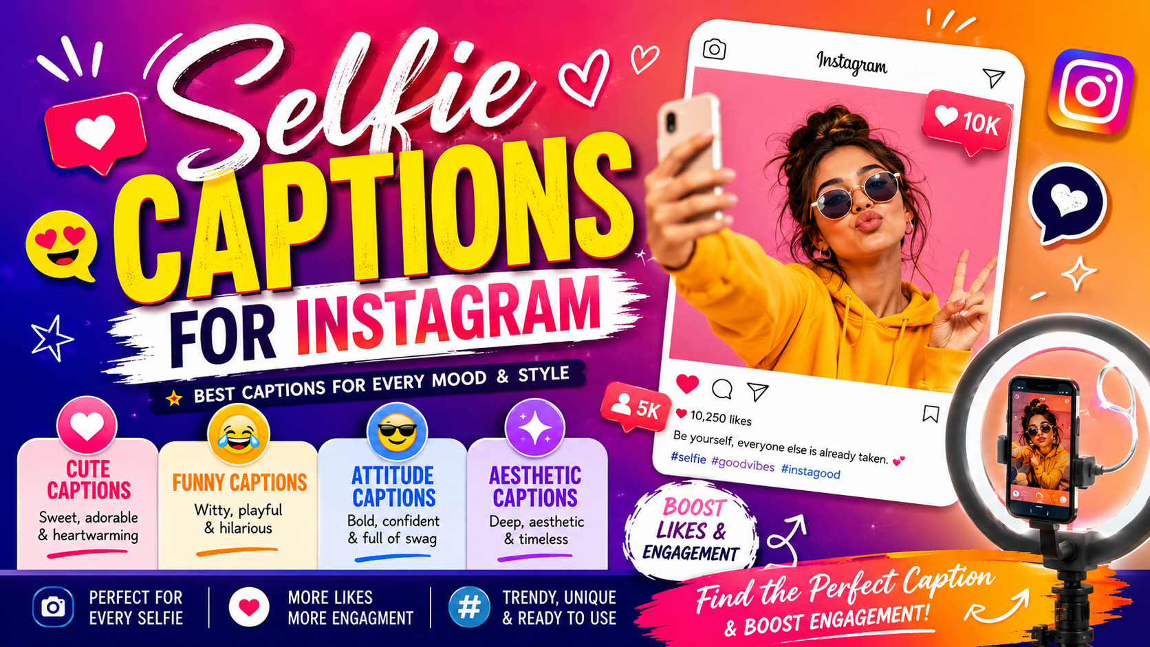 Selfie Captions For Instagram