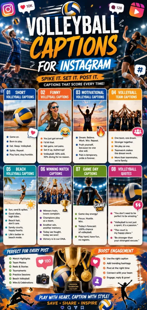 Volleyball Captions For Instagram