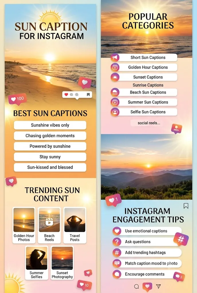 Sun Caption For Instagram