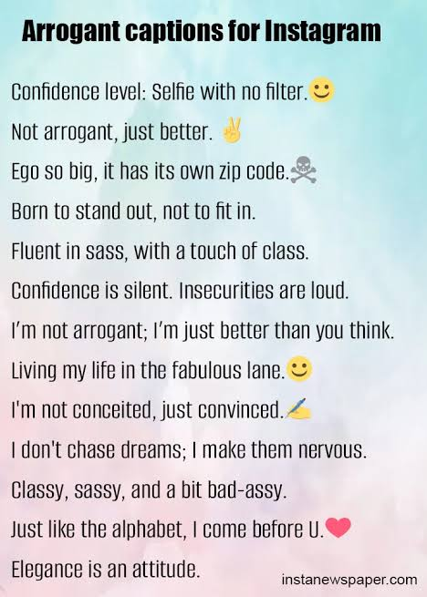 Cocky Captions For Instagram  