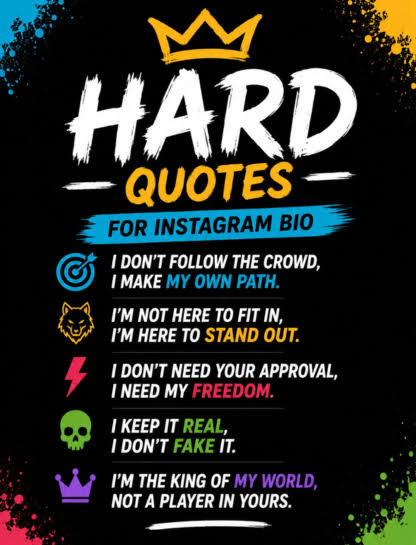 Hard Captions For Instagram